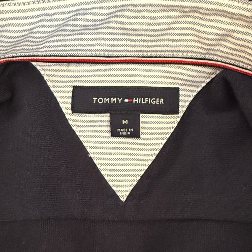 Men's Tommy Hilfiger FLX Navy Button-Down Shirt - Picture 7 of 9